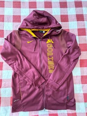 Nike Maroon and Gold Minnesota Gophers Full-Zip Hoodie Men’s Size L